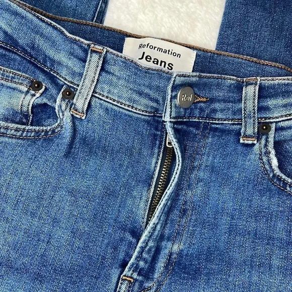 Reformation Harper High Rise Skinny Jeans Destin Wash Size 25 - Picture 4 of 8